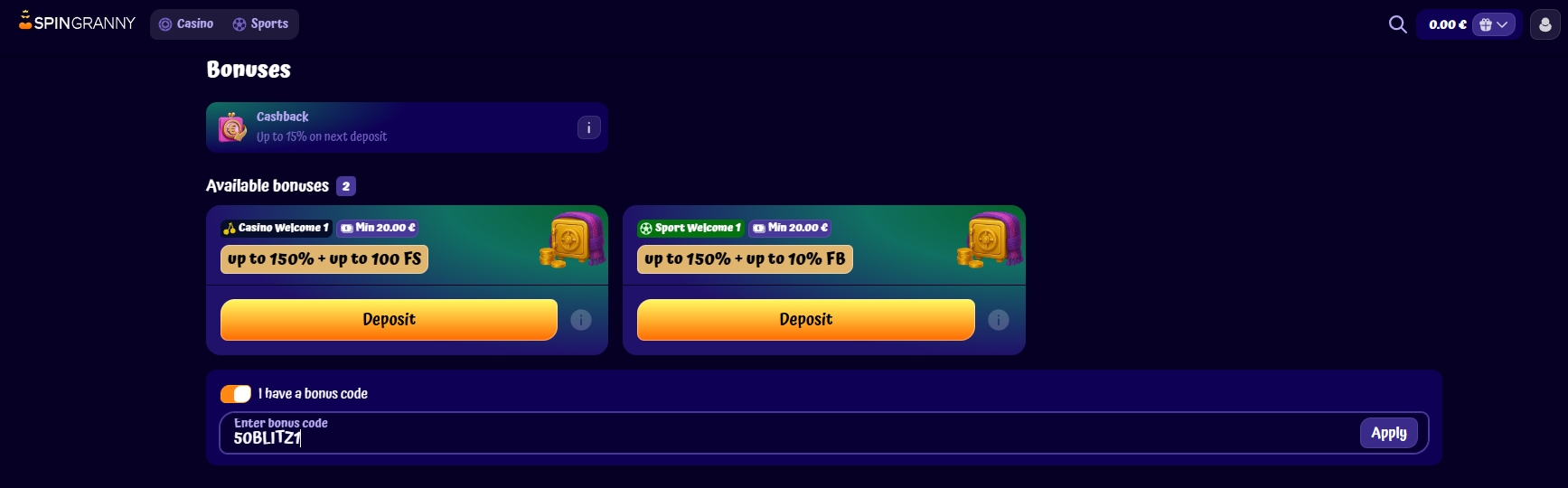 Spingranny - 50 Darmowych Spinów